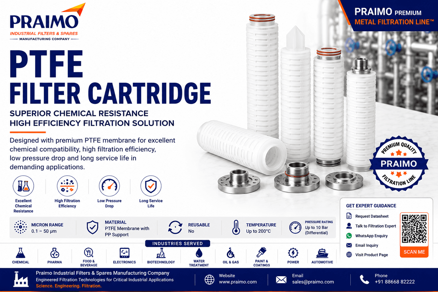 ptfe-filter-cartridge-polytetrafluoroethylene-membrane-filter-praimo-manufacturer-india.webp