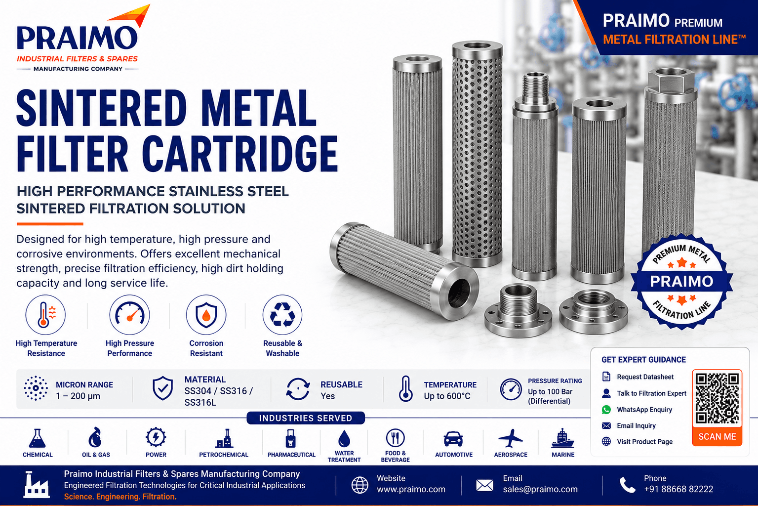sintered-metal-filter-cartridge-stainless-steel-industrial-filter-praimo-manufacturer-india.webp